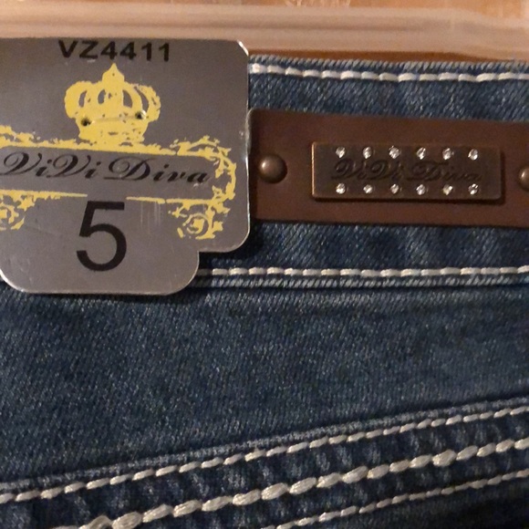 Vivi diva blinged jeans size 3 or 5 nwts - Picture 6 of 8